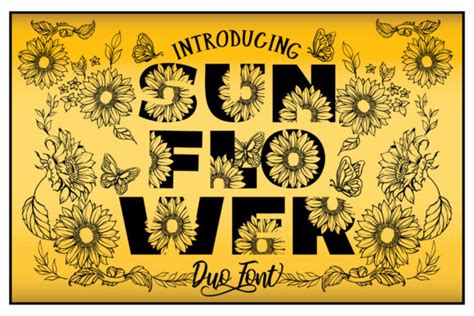 Sunflower Font By Ktwop Creative Fabrica