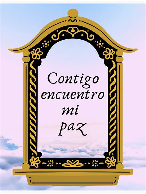 "With you I find my peace in Spanish" Sticker by anabelagar  Redbubble