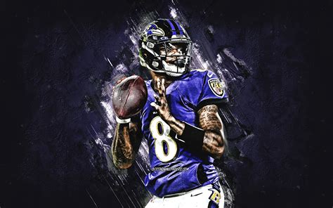 Download Wallpapers Lamar Jackson Baltimore Ravens Nfl American