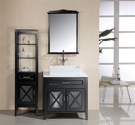 The rustic acacia finish brings a polished look to the celebration'. Bathroom Vanities: Asian Inspired