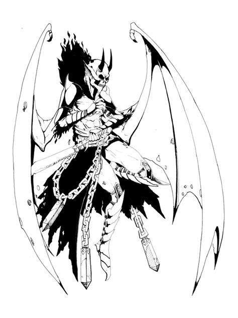 Anime Demon Girl Pages Coloring Pages