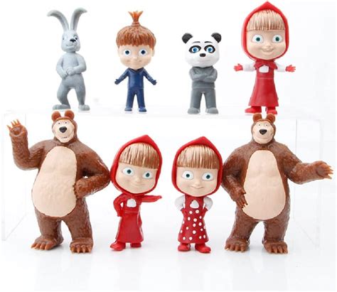 Buy Masha And The Bear Set Of 8 Masha And The Bear Figures Masha And The Bear Toys Masha