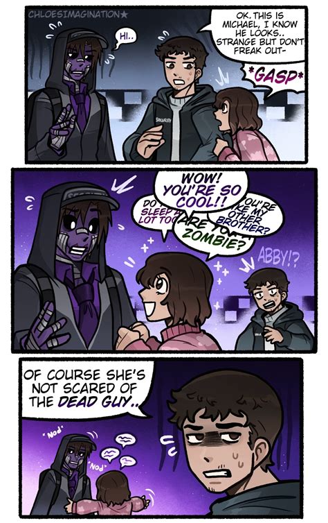 Chloesimagination on Tumblr: Abby finally meets FNAF game Michael Afton