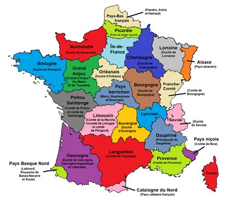 Carte De France Avec Les Regions La Carte De France Avec Ses Regions Images