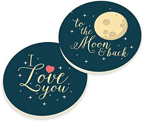 I Love You To The Moon And Back Stars Black 275 X 275 Absorbent