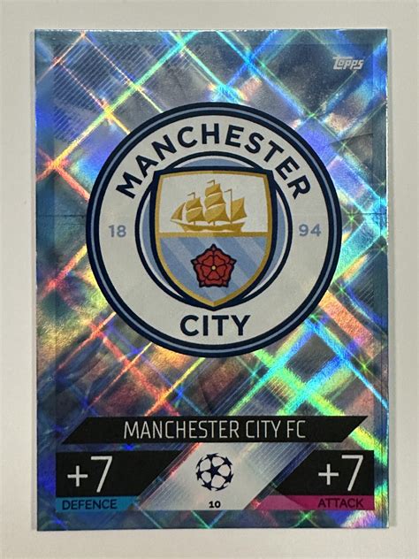 010 Team Badge Crystal Foil Parallel Manchester City Topps Match