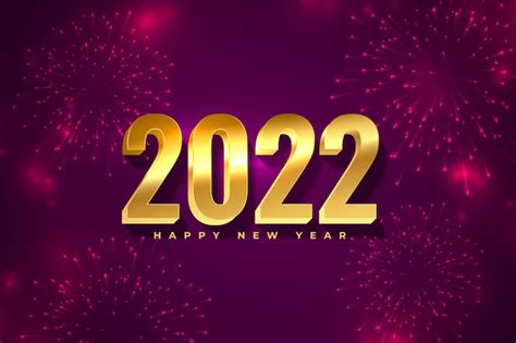 Gelukkig Nieuwjaar 2022 Viering Vakantie Achtergrond Gratis Vector
