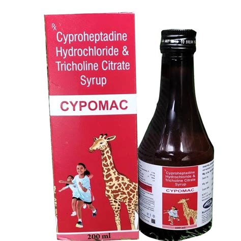 Cyproheptadine Hydrochloride And Tricholine Citrate Syrup 200ml