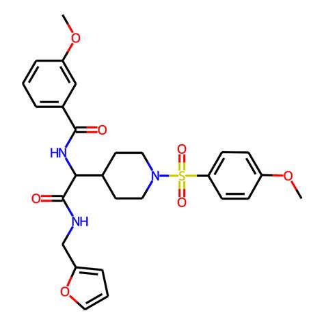 v011 5201 — chemdiv screening compound n [ furan 2 yl methyl] 2 [1 4 methoxybenzenesulfonyl