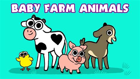 Learn Farm Animals Learning Newborn Barnyard Animal Names For Kids