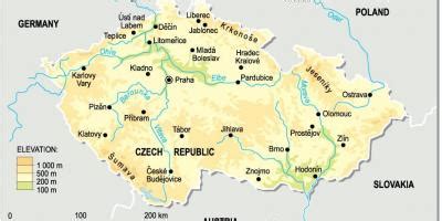 Česká republika výšková mapa - Česká republika výšková ...