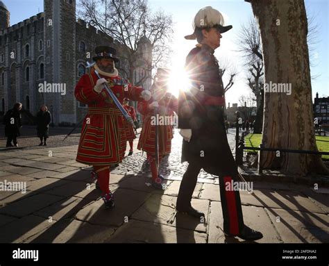 Yeoman Warders More Commonly Known As Beefeaters During Their