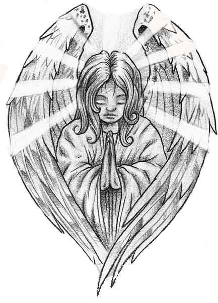 Angel tattoos are a very popular choice of tattoo designs. PRAYING ANGEL TATTOO … | Baby angel tattoo, Angel wings ...