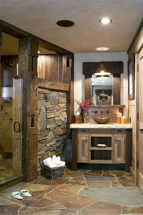34 Modern Rustic Bathroom Designs Small Rustic Bathrooms Elegant