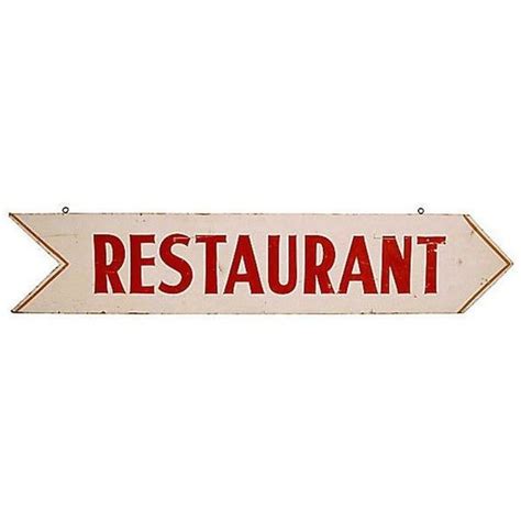 Vintage Restaurant Sign 365 Liked On Polyvore Featuring Home Home