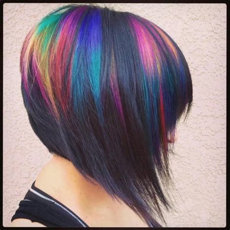Rainbow Highlights Hair Pinterest