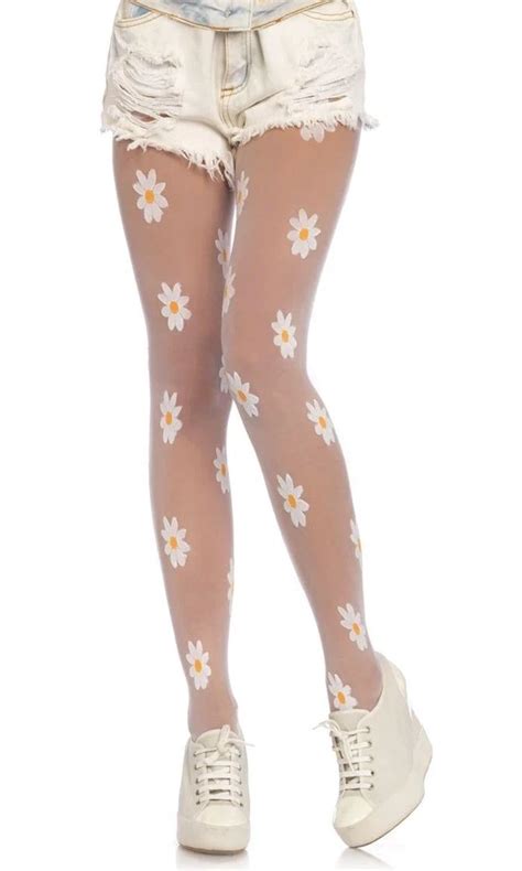 Check spelling or type a new query. Darling Daisy White Sheer Floral Pattern Tights Stockings ...