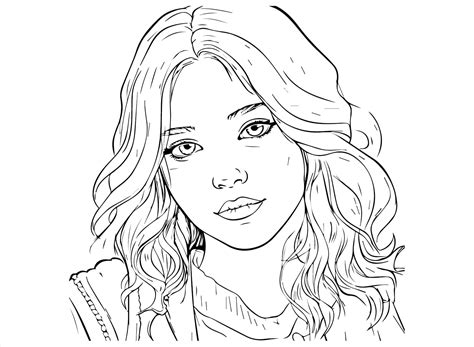 Coloriage Fille Adolescente télécharger et imprimer gratuit sur