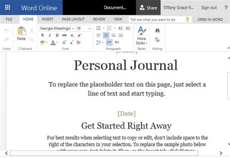 How To Make A Cloud Based Personal Journal In Word