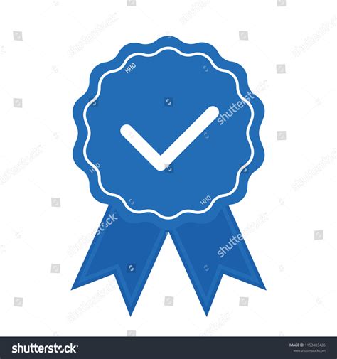 Approved Certified Medal Icon Stock Vector Royalty Free 1153483426