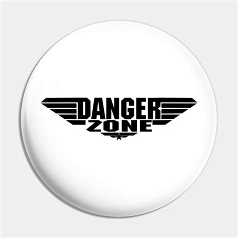 Top Gun Logo Parody Danger Zone Top Gun Maverick Pin Teepublic