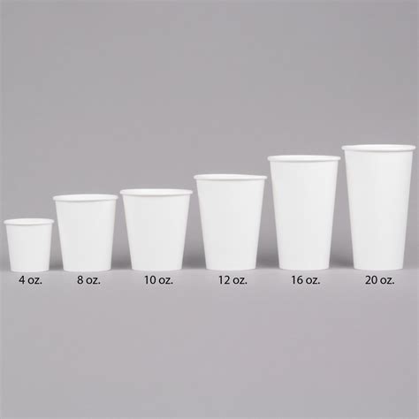 Choice 16 Oz White Poly Paper Hot Cup 1000case
