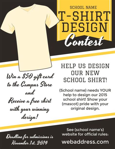 Host A T Shirt Design Contest With Custom Flyers Contest Design