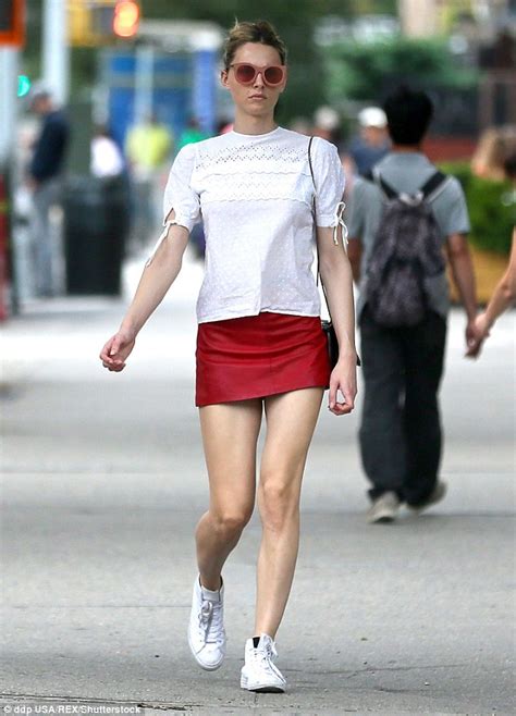 Transgender Model Andreja Pejic Showcases Legs As She Struts Down New