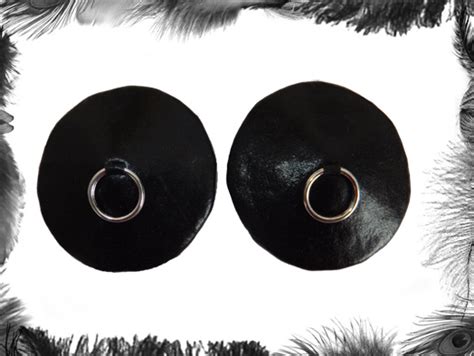 Silver Ring Burlesque Pasties Gothic Fetish By Emeraldangel