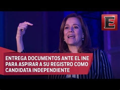 Margarita Zavala Registra Ante El Ine Su Candidatura Independiente Vídeo Dailymotion