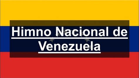 Quien Escribio El Himno Nacional De Venezuela Letra Y Musica