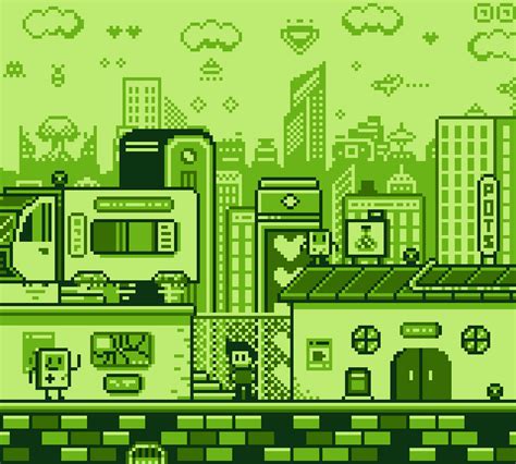 Retro Game Boy Themed City Rpixelart