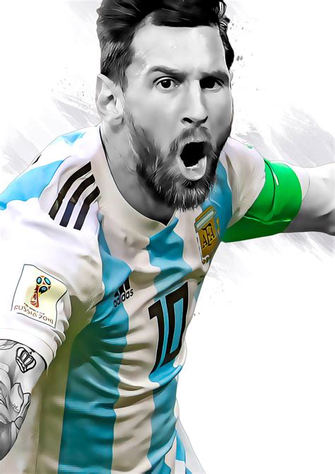 Lionel Messi Poster Sports Wall Art Soccer Print Kids Room Etsy