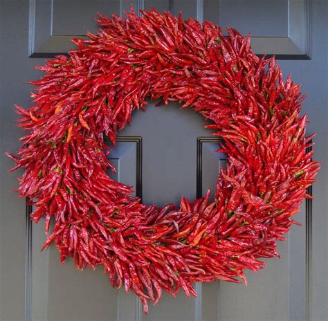 Red Hot Chili Pepper Wreath Mantle Wreath Wall By Elegantwreath