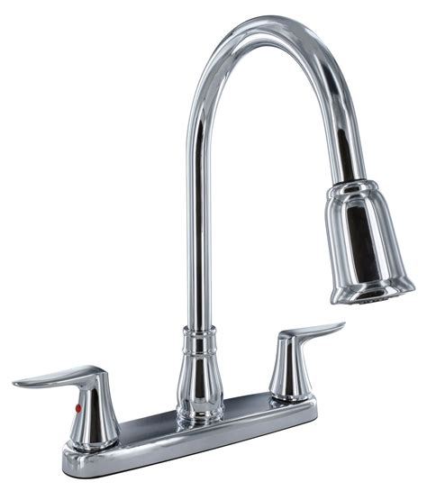 Get free shipping on qualified double handle pull down kitchen faucets or buy online pick up in store today in the kitchen department. Catalina 2-Handle Pull-Down Kitchen Faucet, 8", Chrome w ...
