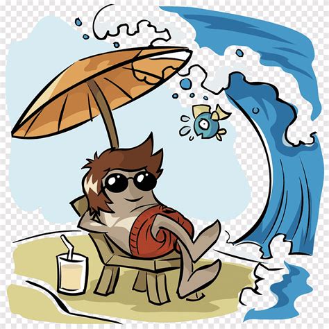 Vacaciones Vacaciones De Verano Ilustraci N Dibujos Animados Disfrutar De Vacaciones Playa