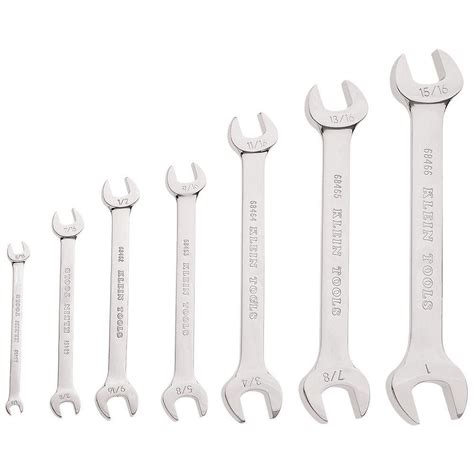 Klein Tools Open End Wrench Set 7 Piece 68452 The Home Depot