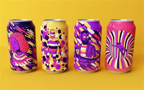 Lucas Wakamatsu Illustrates Animated Soda Cans That Pop With Personality Craft Beer Design