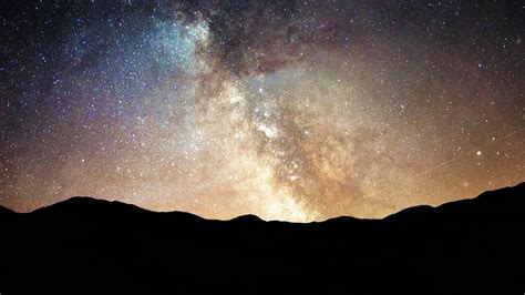 Bright Shining Stars In Night Sky And Milky Way Galaxy Time Lapse 4k