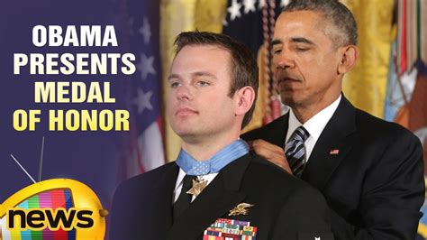 President Obama Presents Medal Of Honor To US Navy Senior Chief Edward