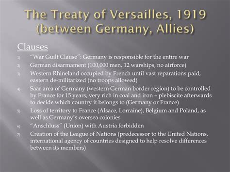 Ppt Treaty Of Versailles 1919 Powerpoint Presentation Free Download