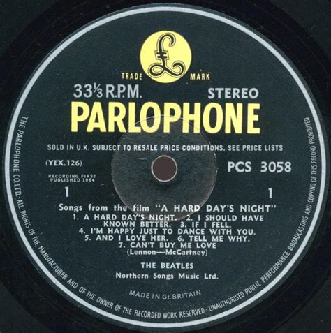 the beatles collection parlophone labels