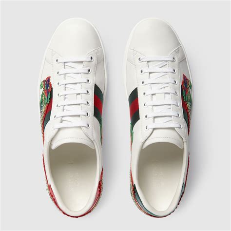 Ace Embroidered Low Top Sneaker Gucci Mens Sneakers 473764a38g09064