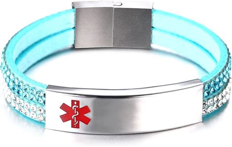 Jfjewelry Free Engraving Medical Alert Id Bracelet For Women With 2