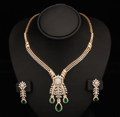 Gold And Diamond Jewellery Designs Indian Diamond Bridal Necklace Sets From Vummidi