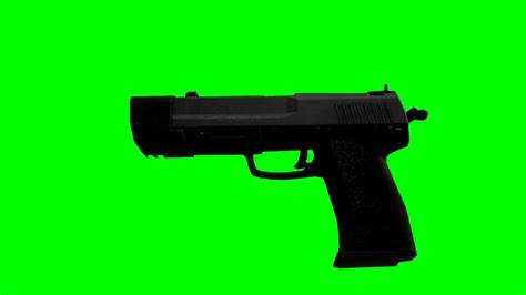 Green Screen Usp Pistol Fires In Slow Motion Youtube