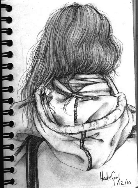 Image of pin on interestinggggg. sketch: hoodie girl by Lumikuu on DeviantArt
