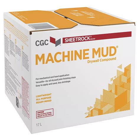 Cgc Sheetrock Machine Mud Drywall Compound Ready Mixed 17 L Carton
