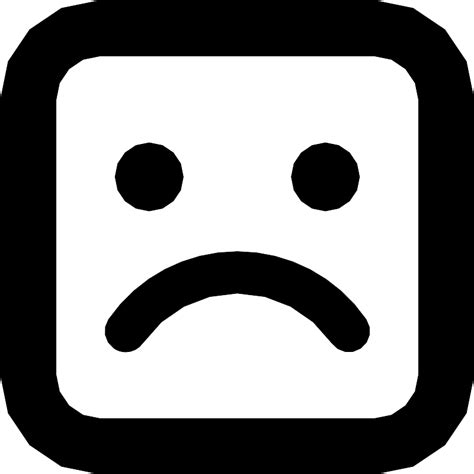 Sad Emoticon Square Face Vector Svg Icon Svg Repo