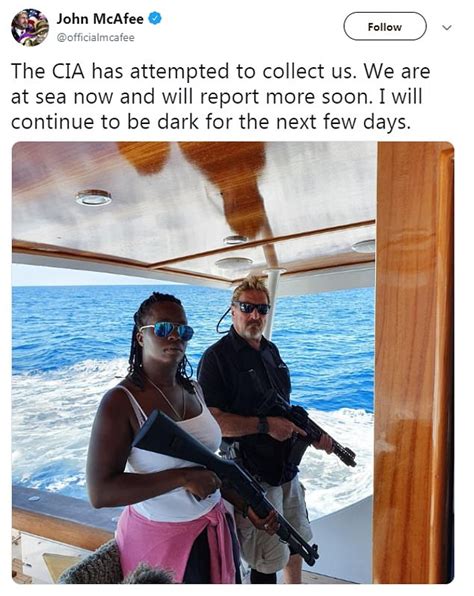 The antivirus software entrepreneur john mcafee has been found dead in his cell in spain, hours after the country's highest. Tech tycoon John McAfee shares 'deadly serious' advice ...